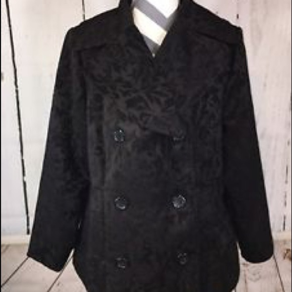 Black double-breasted jacket